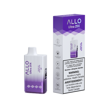 Allo-ultra-25k-25000-puffs-grape-ice-disposable-20mg-salt-nic-high-nicotine-maple-ridge-langley-vape-shop-hootz