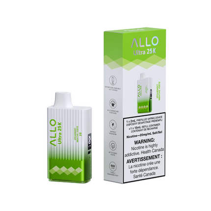 Allo-ultra-25k-25000-puffs-spearmint-ice-disposable-20mg-salt-nic-high-nicotine-maple-ridge-langley-vape-shop-hootz
