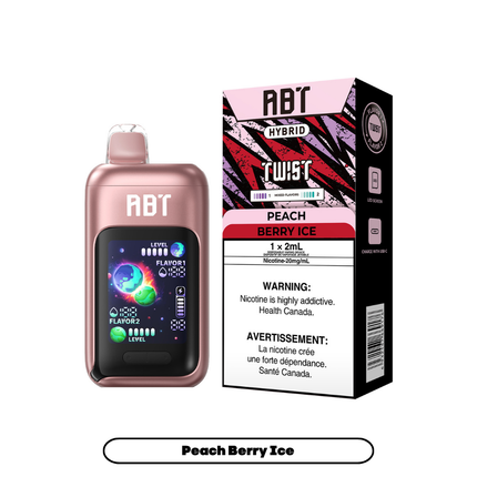 Peach-berry-ice-ABT-twist-Hybrid-disposable-20mg-50mg-salt-nic-high-nicotine-maple-ridge-langley-vape-shop-hootz