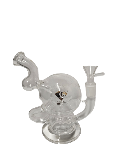 Diamond Glass 6" Recycler Bong - Hootz