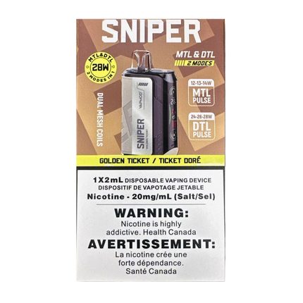 Sniper-20k-puffs-golden-ticket-chocolate-disposable-intense-20mg-salt-nic-high-nicotine-maple-ridge-langley-vape-shop-hootz