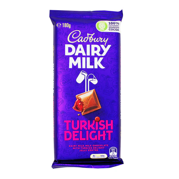 Cadbury Dairy Milk Turkish Delight Chocolate 180g