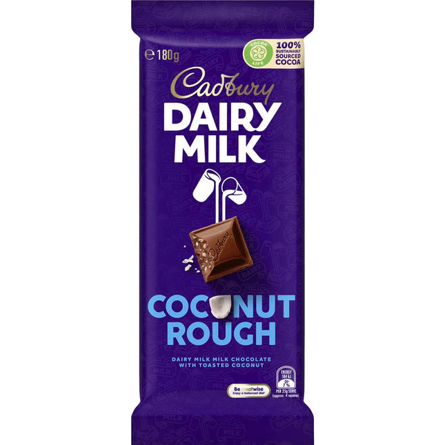 Cadbury Dairy Milk Coconut Rough Chocolate 180g