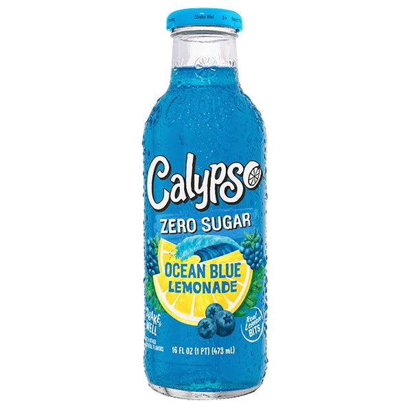 calypso-zero-sugar-ocean-blue-lemonade-glass-bottle-473ml-exotic-premium-drink-snack-vape-shop-maple-ridge-langley-hootz