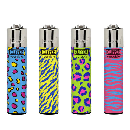 Clipper Animal Print Plastic Refillable Lighter