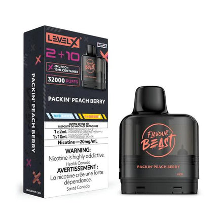 flavour-beast-level-x-g2-packin-peach-berry-vape-pod-20mg-maple-ridge-langley-vape-shop-hootz