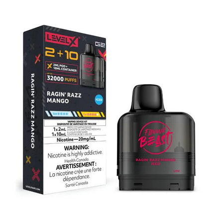 flavour-beast-level-x-g2-ragin-razz-mango-vape-pod-20mg-maple-ridge-langley-vape-shop-hootz