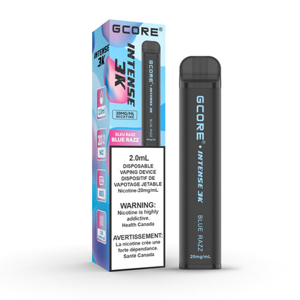 gcore-blue-razz-intense-3k-disposable-vape-disposable-20mg-salt-nic-e-vape-high-nicotine-puff-maple-ridge-langley-vape-shop-hootz
