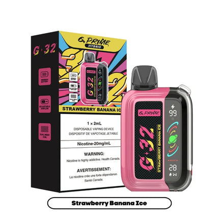 gprime-g32-strawberry-banana-ice-hybrid-disposable-20mg-salt-nic-high-nicotine-maple-ridge-langley-vape-shop-hootz