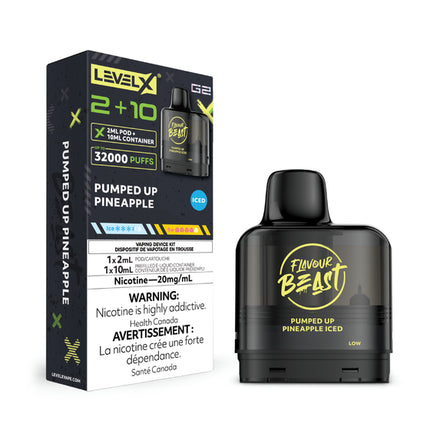 level-x-flavour-beast-pumped-up-pineapple-iced-vape-pod-20mg-maple-ridge-langley-vape-shop-hootz