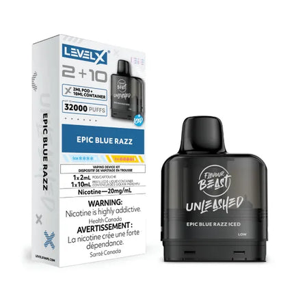 level-x-flavour-beast-unleashed-epic-blue-razz-vape-pod-20mg-32k-large-puffs-maple-ridge-langley-vape-shop-hootz