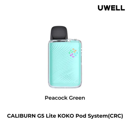 peacock-green-uwell-caliburn-g5-lite-pod-system-vaporizer-vape-device-refillable-vape-shop-langley-burnaby-maple-ridge-hootz