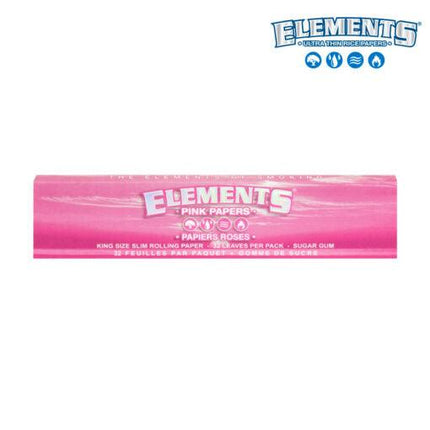 Elements Pink King Size Slim Rolling Paper - Hootz