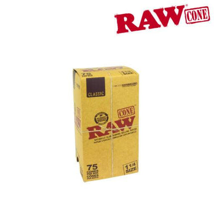 RAW Classic 1.25" Pre Rolled Cones 75-Pack - Hootz