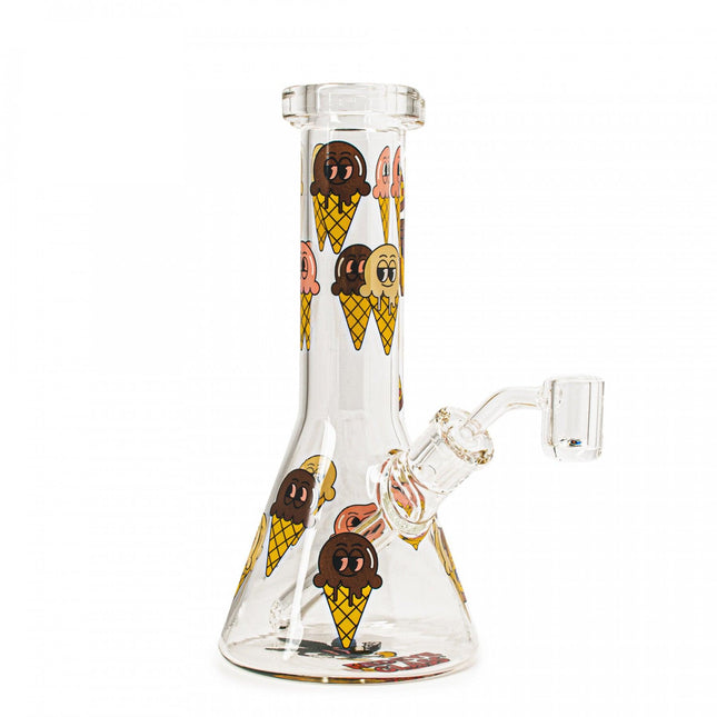 Red Eye Glass 9" Ice Cream Beaker Rig - Hootz