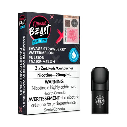 Flavour Beast Pods - Savage Strawberry Watermelon Iced - Hootz