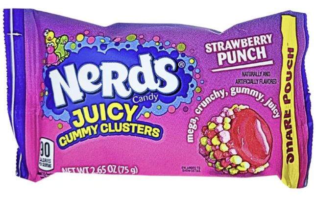 Nerds Juicy Gummy Clusters Strawberry Punch 75g