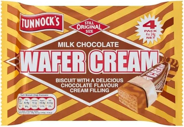 Tunnock's Chocolate Wafer Cream 4-Pack