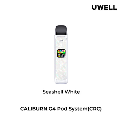 uwell-caliburn-g4-seashell-white-pod-system-vape-kit-high-nicotine-maple-ridge-langley-vape-shop-hootz