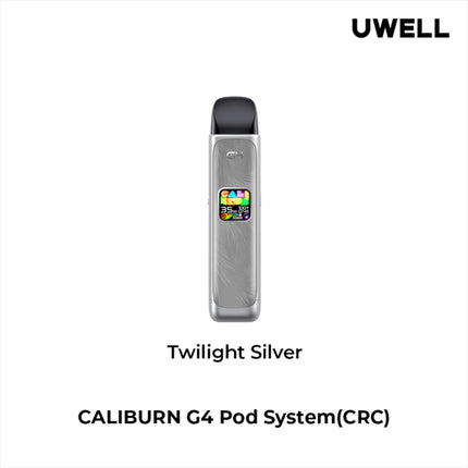 uwell-caliburn-g4-twilight-silver-pod-system-vape-kit-high-nicotine-maple-ridge-langley-vape-shop-hootz