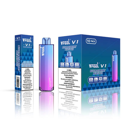 vfeel-blue-raspberry-peach-ice-6000-puffs-disposable-intense-20mg-50mg-salt-nic-high-nicotine-maple-ridge-langley-vape-shop-hootz