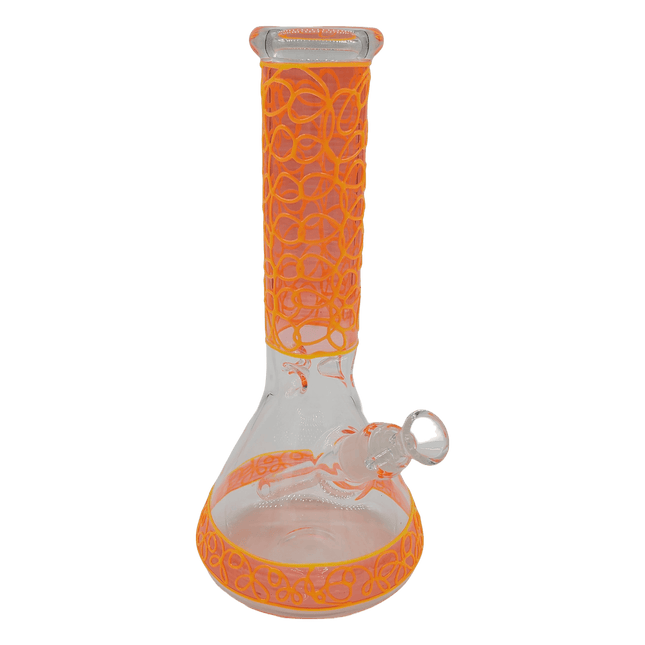 12inch-orange-swirl-glow-in-the-dark-water-pipe-weed-smoking-accessory-maple-ridge-langley-vape-smoke-shop-hootz