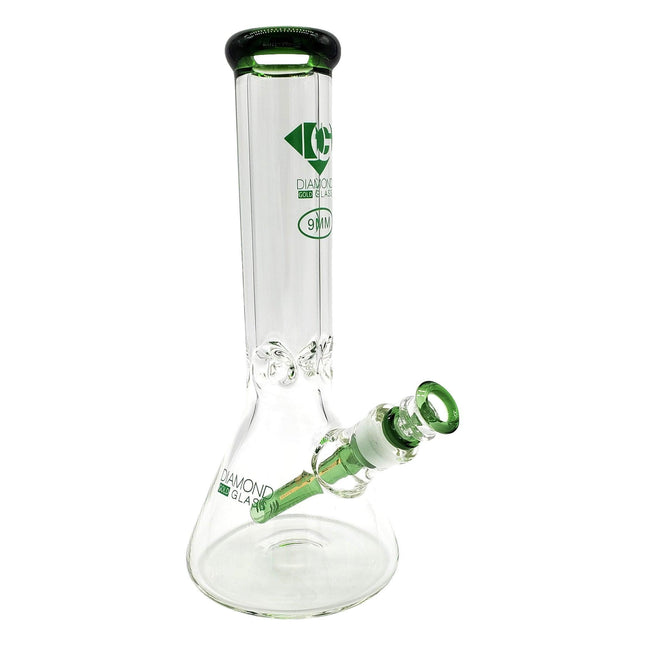 Diamond Glass 12" 9mm Beaker Bong - Hootz