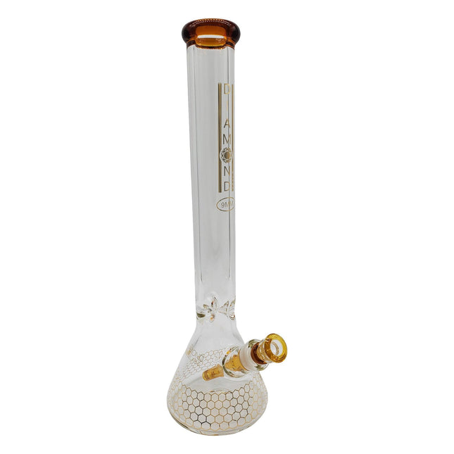 Diamond Glass 18" 9mm Beaker Bong - Hootz