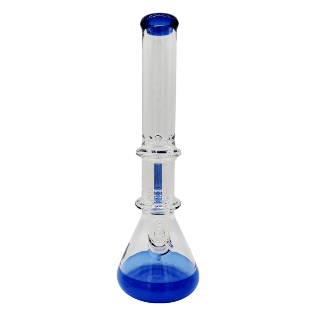 scan 16" double ufo dome beaker bong blue