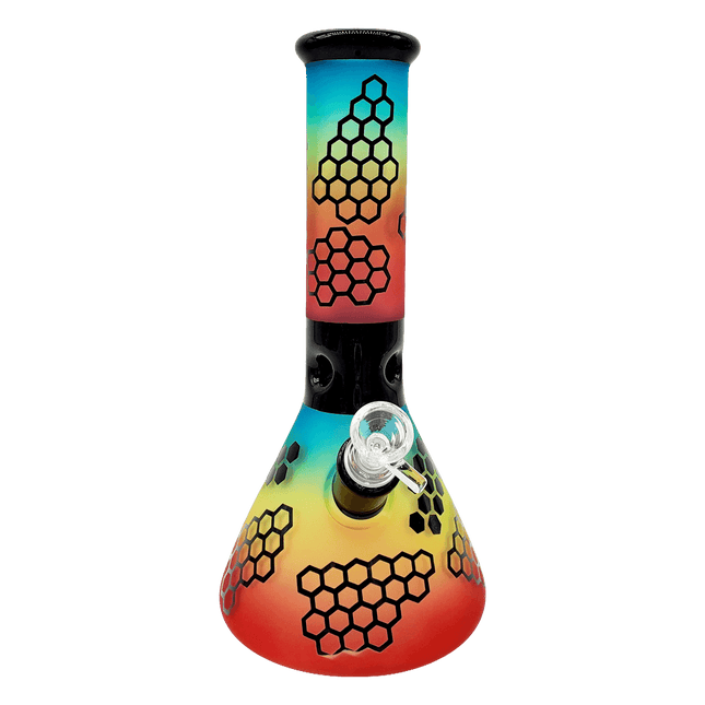 multi color 12" beaker bong