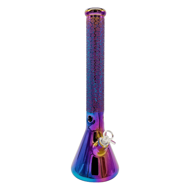 rainbow textured 18" beaker bong