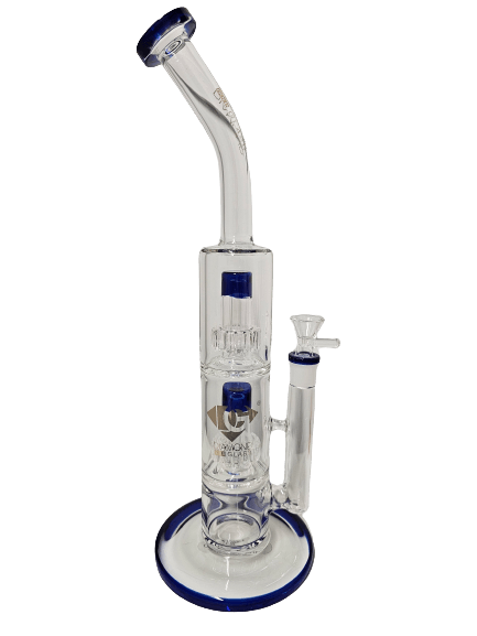 Diamond Glass 15" Double Matrix Bong - Hootz