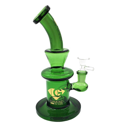 Diamond Glass 9" All Green Rig - Hootz