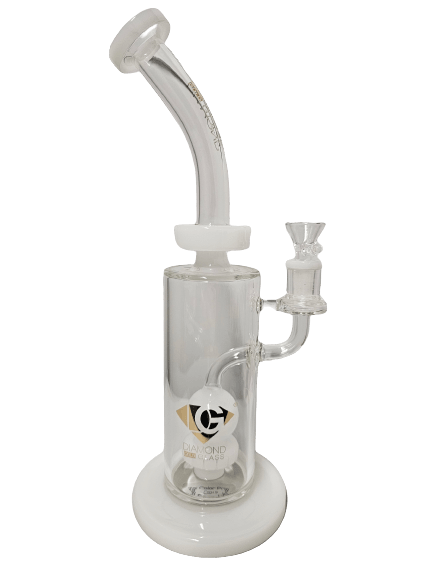 Diamond Glass 12" Globe Perc Bong - Hootz