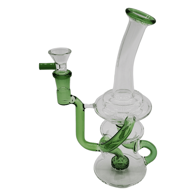 Scan-8-inch-green-Recycler-dab-Rig-water-pipe-weed-smoking-accessory-maple-ridge-langley-smoke-vape-shop-hootz