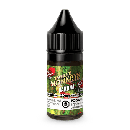 Twelve-Monkeys-Salt-hakuna-nic-vape-juice-10mg-20mg-high-nicotine-maple-ridge-langley-vape-shop-hootz