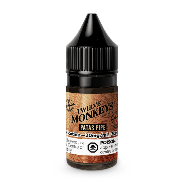Twelve-Monkeys-Salt-patas-pipe-salt-nic-vape-juice-10mg-20mg-high-nicotine-maple-ridge-langley-vape-shop-hootz