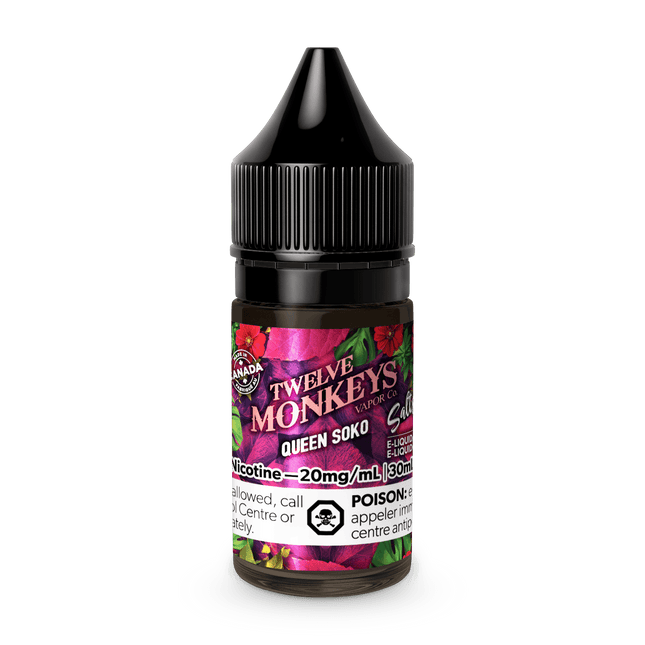 Twelve-Monkeys-Salt-queen-soko-salt-nic-vape-juice-10mg-20mg-high-nicotine-maple-ridge-langley-vape-shop-hootz