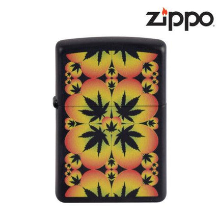 Zippo-Premium-Lighters-black-weed-leaf-gift-idea-novelty-items-maple-ridge-langley-hootz