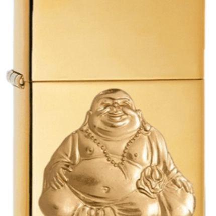 Zippo-Premium-Lighters-gold-laughing-buddha-gift-idea-novelty-items-maple-ridge-langley-hootz