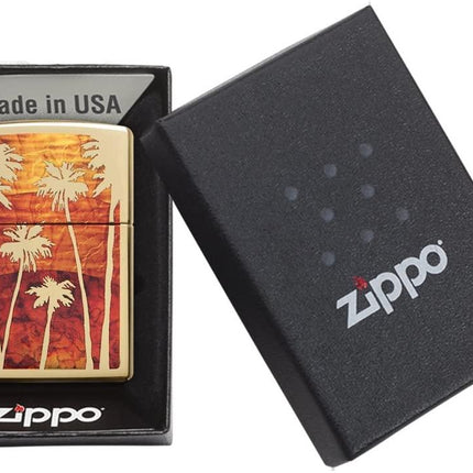 Zippo-Premium-Lighters-palm-tree-sunset-gift-idea-novelty-items-maple-ridge-langley-hootz