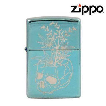 Zippo-Premium-Lighters-polished-teal-skull-gift-idea-novelty-items-maple-ridge-langley-hootz