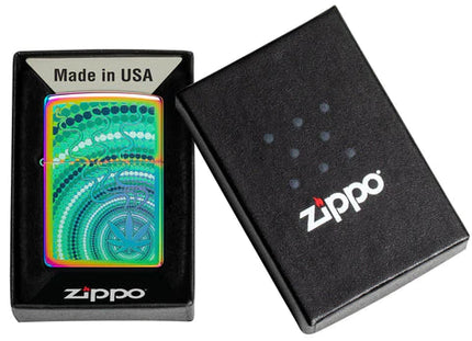 Zippo-Premium-Lighters-teal-7color-cannabis-leaf-gift-idea-novelty-items-maple-ridge-langley-hootz
