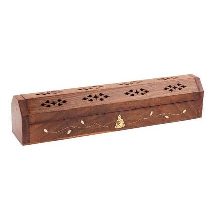 wooden coffin buddha incense holder