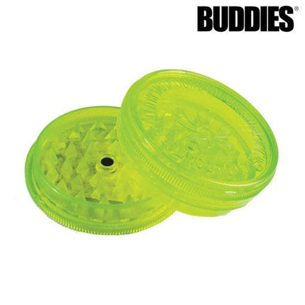 buddies-2-piece-plastic-grinders-smoke-glass-shop-langley-mapler-ridge-hootz
