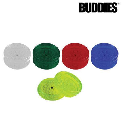 buddies-2-piece-plastic-grinders-smoke-glass-shop-langley-mapler-ridge-hootz