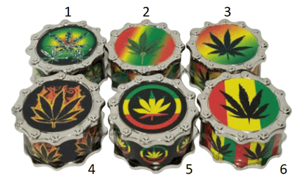 cannabis leaf 3 piece mini metal grinder