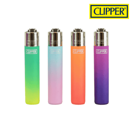 clipper plastic refillable lighters micro metallic gradient