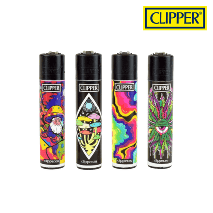 clipper plastic refillable lighters psychedelic