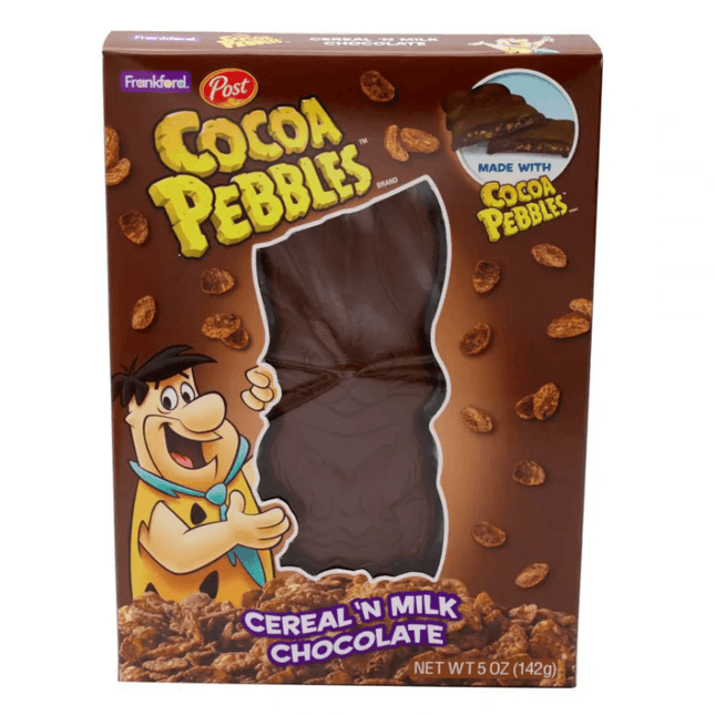 post cocoa pebbles milk chocolate bunny 142g